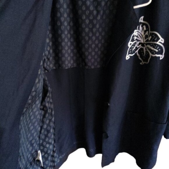 Vintage 90s navy blue chic Italian Byblos embroidered blazer jacket - Picture 7 of 11